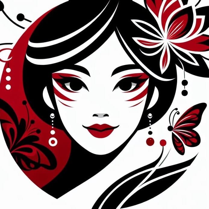 Illustrated portrait of Vanessa W. H.